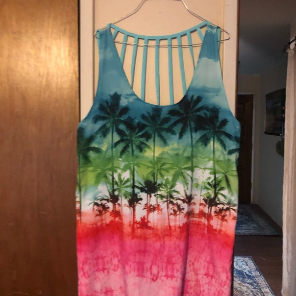 Ocean Pacific beach motif cover up. - Picture 2 of 4